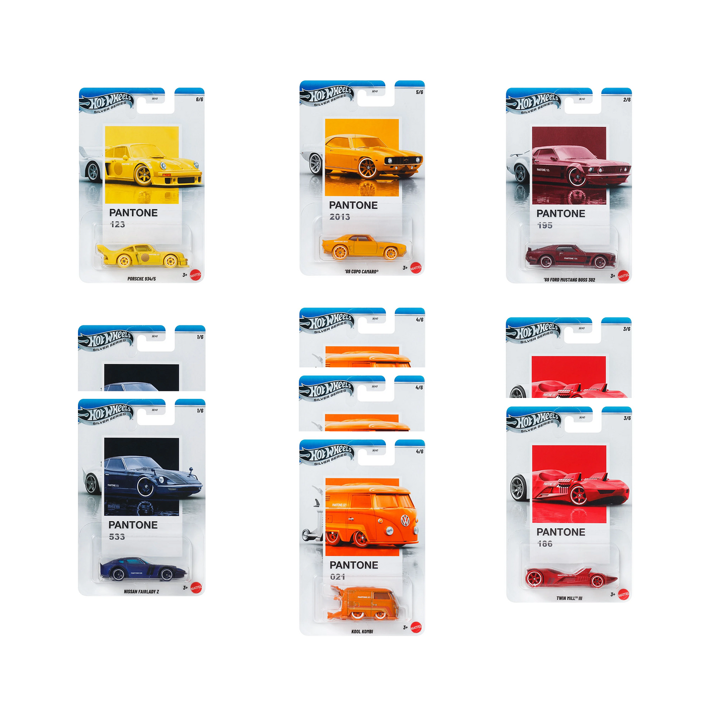 Hot Wheels Silver Series - Pantone Sunset Race Mix 1 - Case of 10 Cars