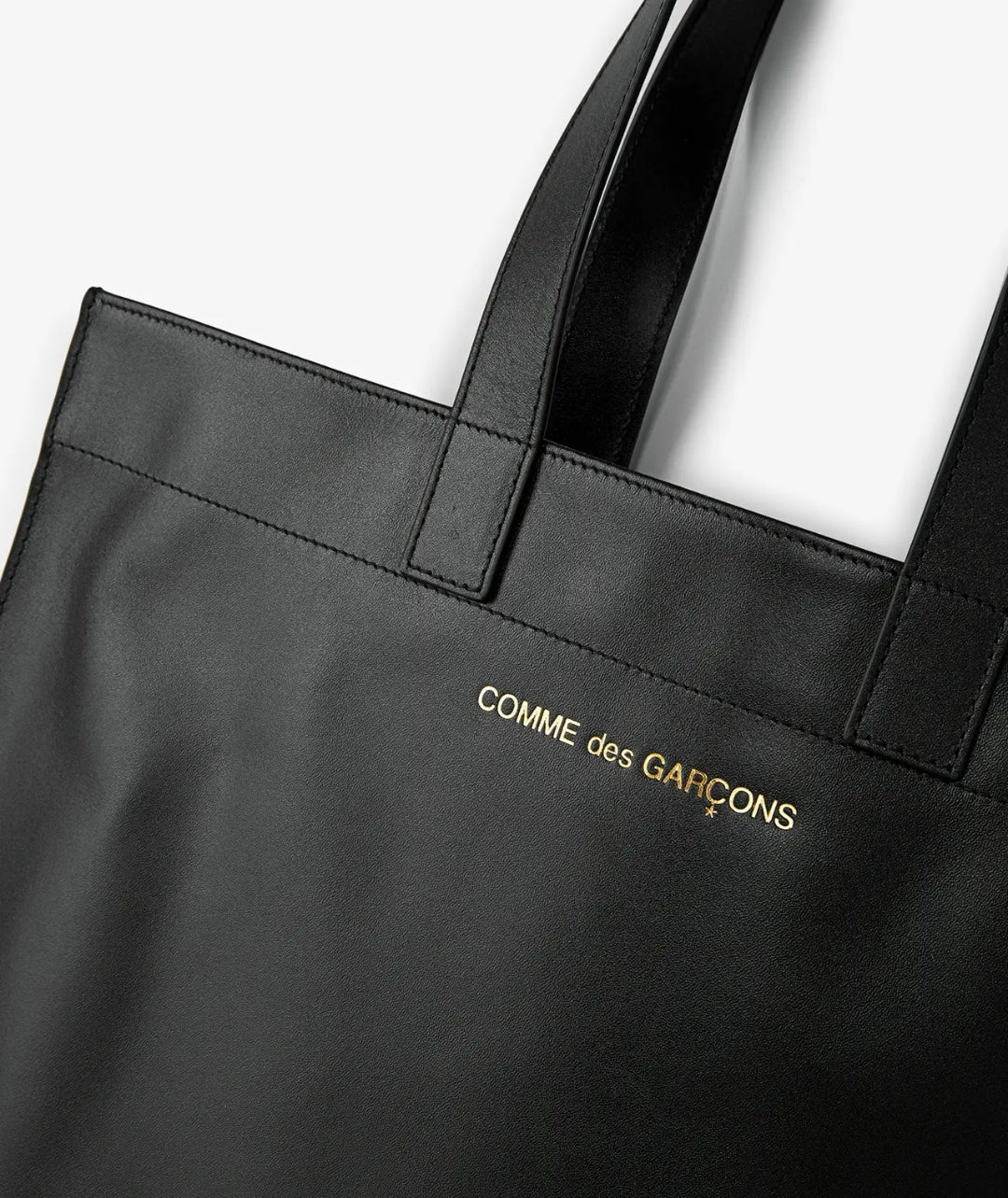 Comme des Garçons Wallet Leather Tote Bag - Black - SA9002-1