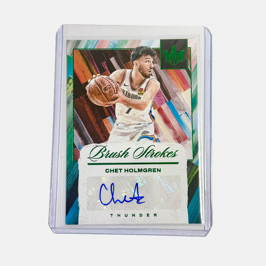 2024-25 Panini Court Kings - Chet Holmgren  - Brush Strokes Auto Jade Foil - BR-CHT - Ungraded Card