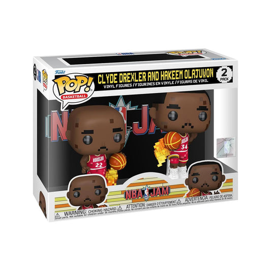 Funko Pop - NBA JAM: Rockets - Clyde Drexler and Hakeem Olajuwon 2-Pack