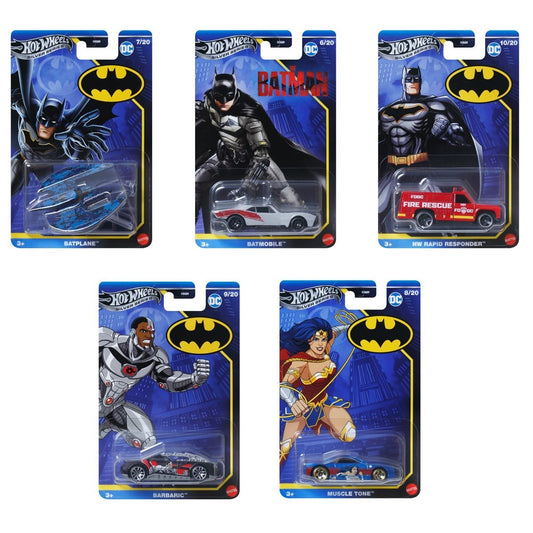 Hot Wheels 2025 - BATMAN Series - Mix 2 Set of 5 - 1:64