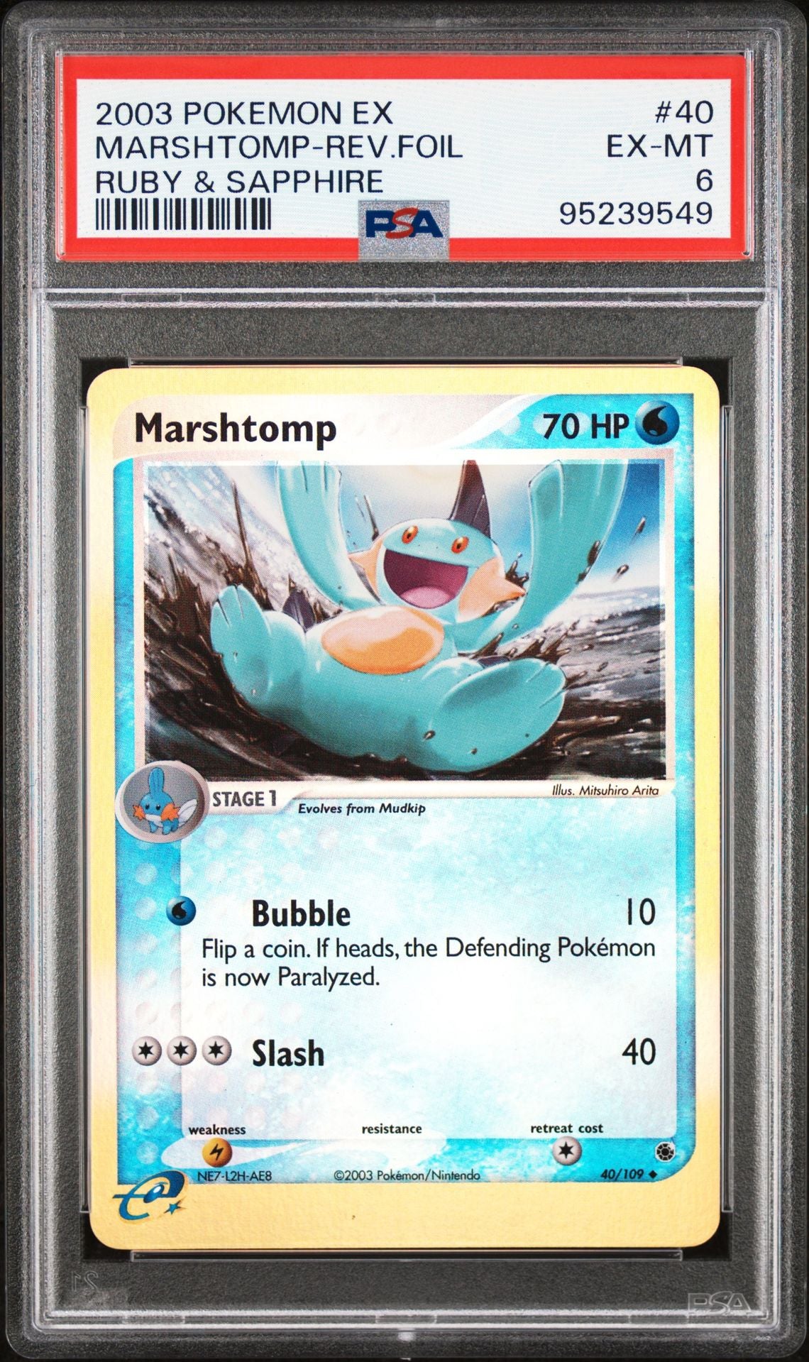 pokemon marshtomp card 2003 Ex Ruby & Sapphire 40 Marshtomp-Reverse Foil Ravensburger, Disney Lorcana TCG, BOX:SHRINK Black Bolt Psychic[-20]