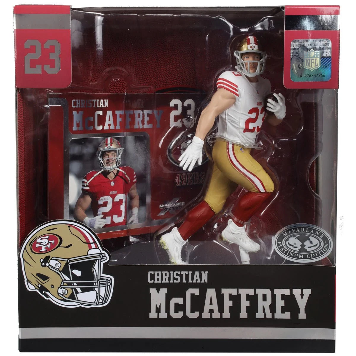 McFarlane NFL 2024 - Christian McCaffrey - WHITE CHASE EDITION - Wave 2 San Francisco 49ers