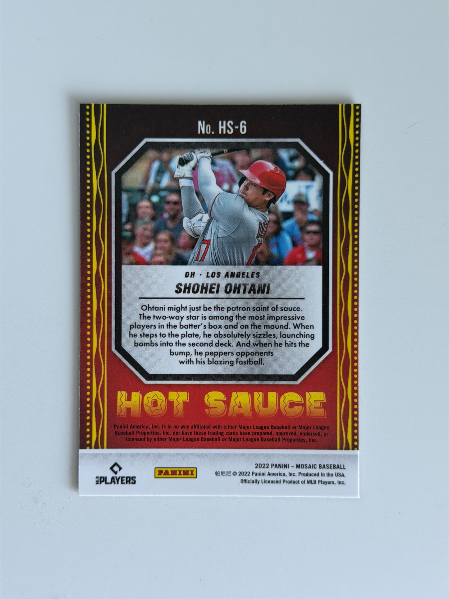 2022 Panini Mosaic Baseball — Hot Sauce - Shohei Ohtani - #HS-6 - Raw Ungraded Card