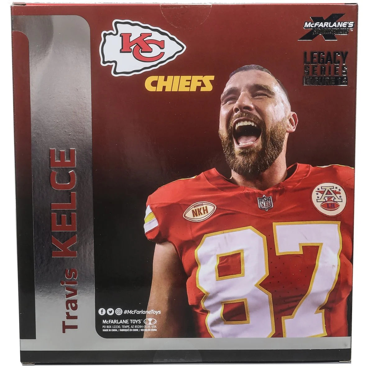 McFarlane NFL 2024 - Travis Kelce WHITE CHASE LIMITED EDITION 7-Inch Figure - Wave 2 Kansas City Chiefs