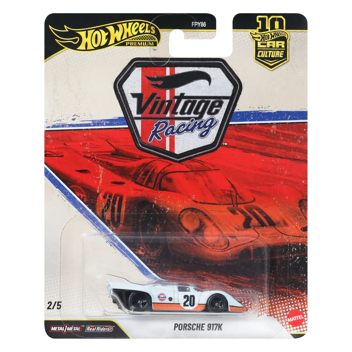 Hot Wheels Premium - Car Culture 2026 Mix 5 - Vintage Racing - Complete Set of 5