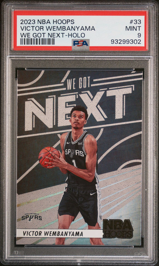 2023 NBA Hoops - Victor Wembanyama - We Got Next HOLO - #33 - PSA Graded Card