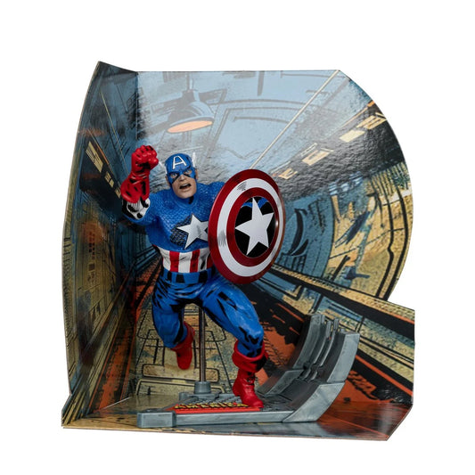 McFarlane - Captain America 1:10 Scale - Captain America #100 with Scene Case