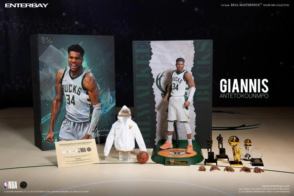 Real Masterpiece - Giannis Antetokounmpo (Championship Edition) - 1:6 Action Figure - NBA Milwaukee Bucks  - Enterbay