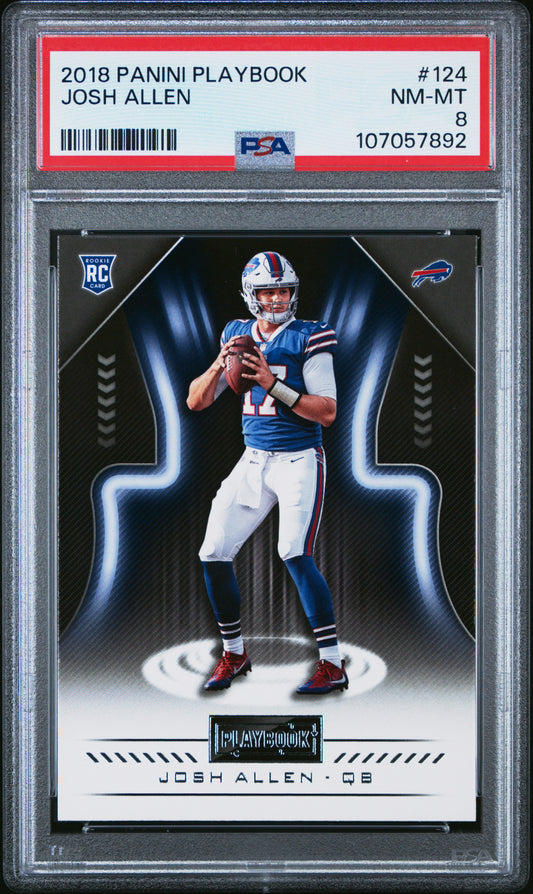 2022 Panini Prestige - Josh Allen Rookie - 2018 Panini Playbook - #124 - PSA Graded Card