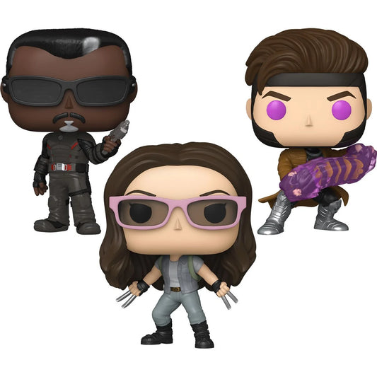 Funko - Deadpool & Wolverine Wave #3 Set - Blade #1495, Gambit #1496, X-23 #1497