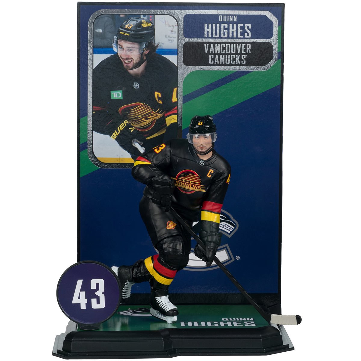 McFarlane - NHL SportsPicks Vancouver Canucks - Quinn Hughes 7-Inch Posed Figure (PRE-ORDER NOVEMBER 2025)