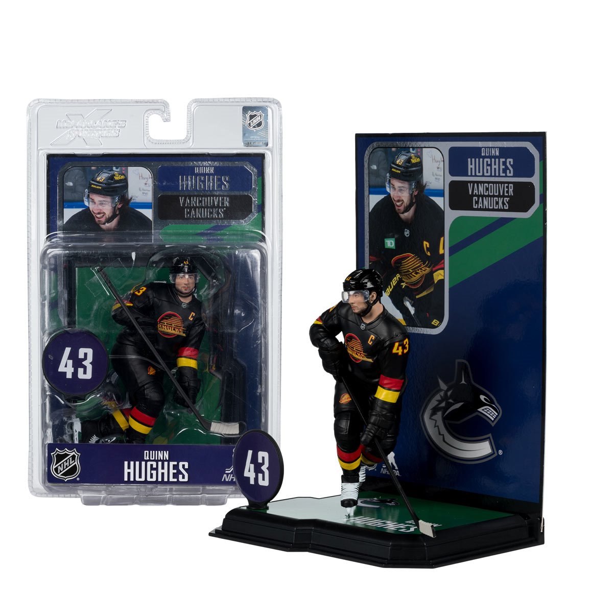 McFarlane - NHL SportsPicks Vancouver Canucks - Quinn Hughes 7-Inch Posed Figure (PRE-ORDER NOVEMBER 2025)