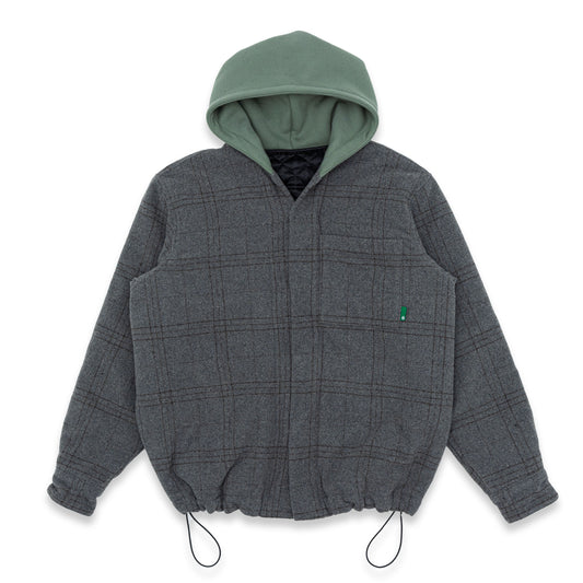 Hidden NY Charcoal Flannel Hoodie