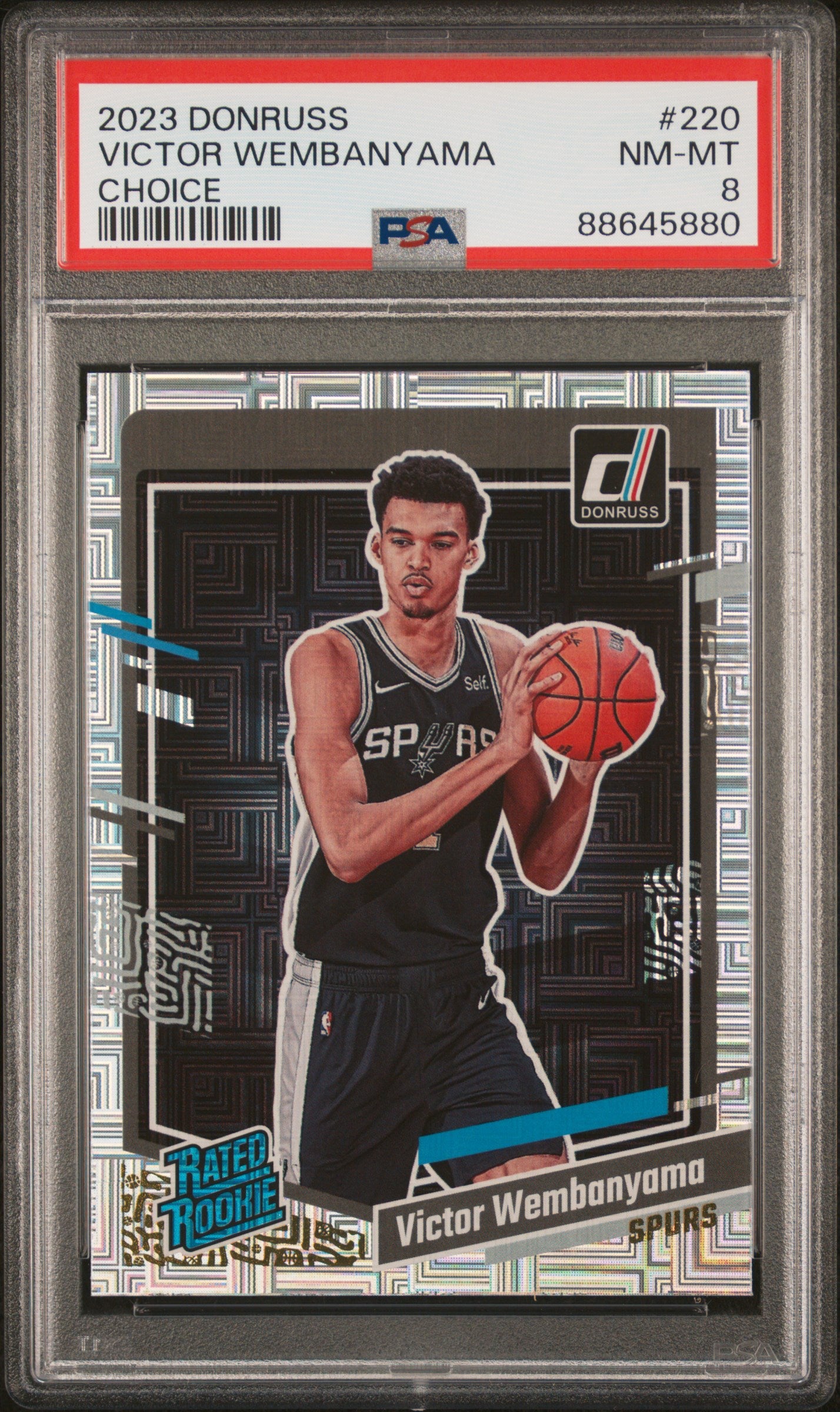 2023 Panini Donruss Rated Rookie - Victor Wembanyama - Choice #220 - PSA Graded Card
