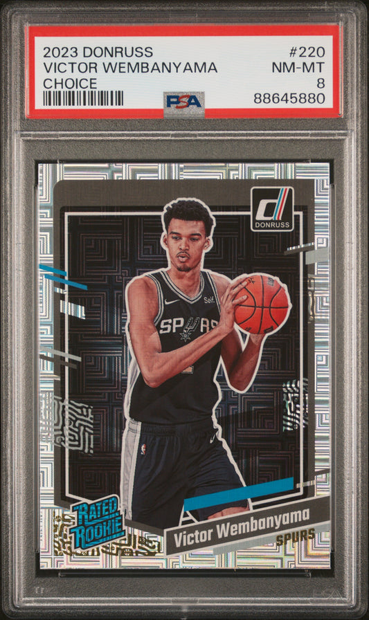 2023 Panini Donruss Rated Rookie - Victor Wembanyama - Choice #220 - PSA Graded Card