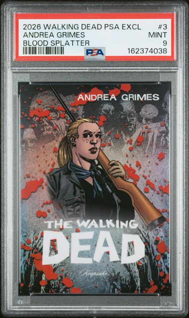 2026 Keepsake Walking Dead PSA Exclusive SDCC - Andrea Grimes - Blood Splatter Limited to /5 #3 - PSA Graded Card