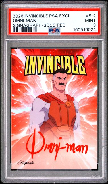 2026 Keepsake Invincible Season 2 - Omni-Man - Signagraph SDCC Red /50 #S-2 - PSA Graded Card