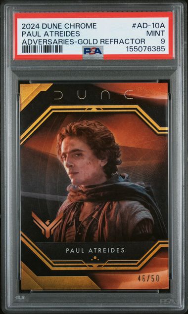2024 Topps Chrome Dune - Paul Atreides - Adversaries Gold Refractor /50 #AD-10A - PSA Graded Card