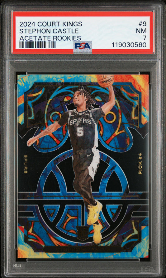 2024 Panini Court Kings Acetate Rookies Court Kings - Stephon Castle - Acetate Rookies #9 - PSA Graded Card