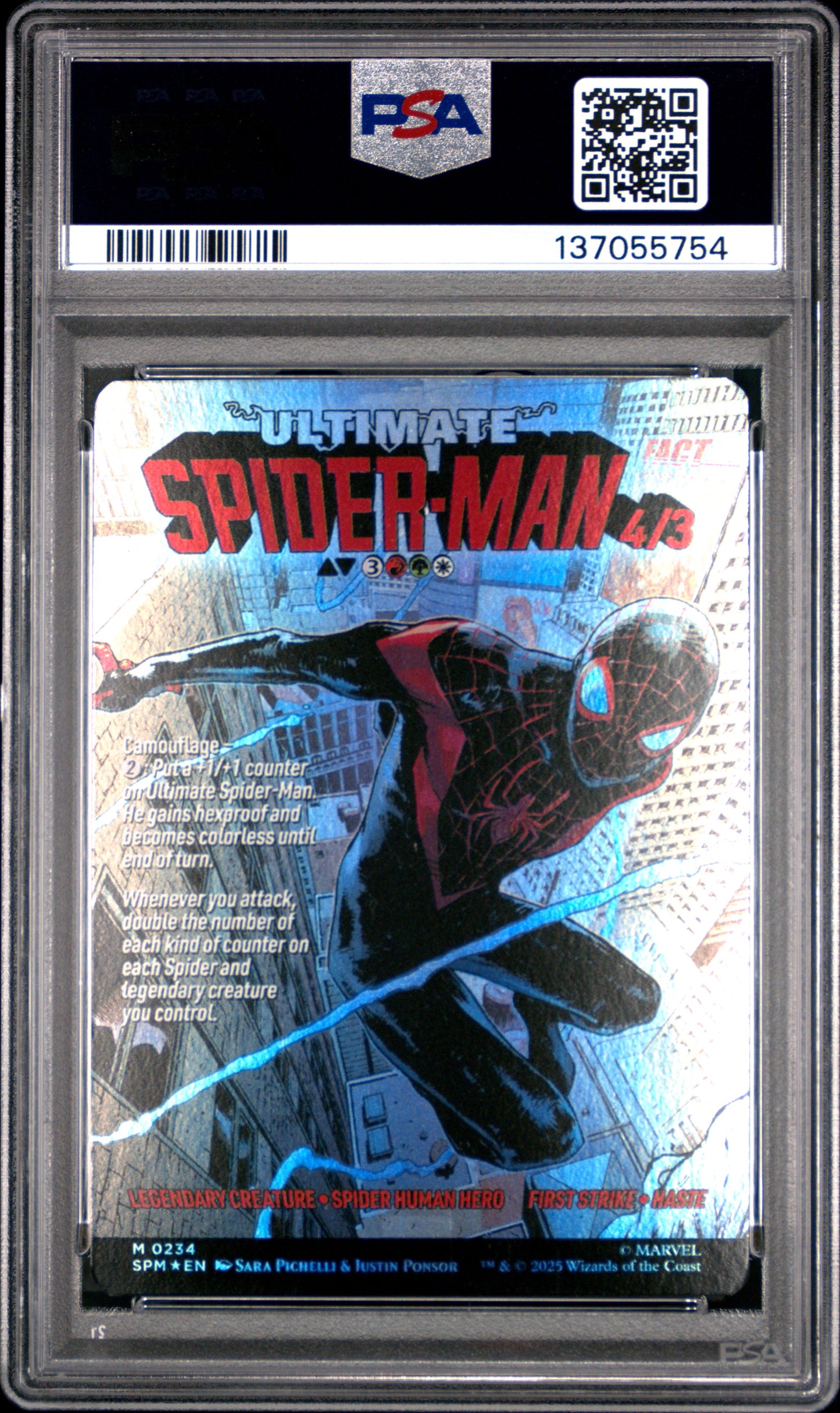 Magic The Gathering Marvel's Spider-Man Miles Morales / Ultimate SPM #0234 PSA 9