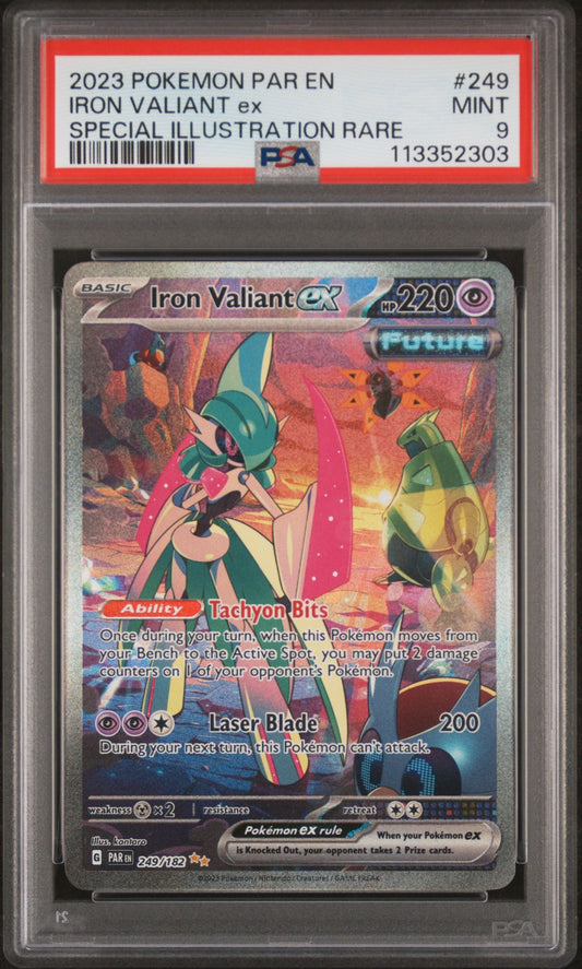 2023 Pokemon PAR En — Paradox Rift — 249 Iron Valiant Ex Special Illustration Rare — PSA Graded Card
