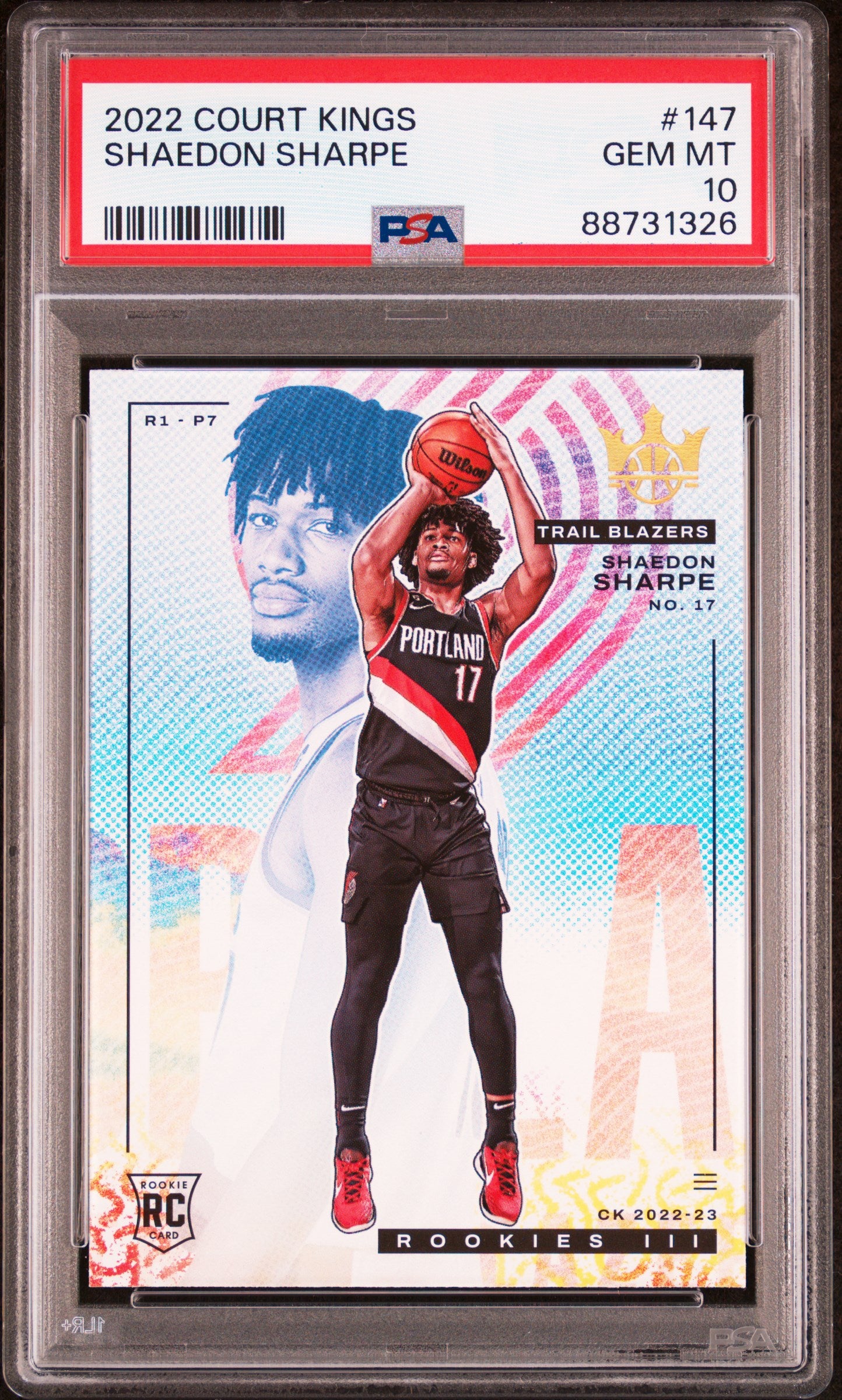 Shaedon Sharpe PSA 10 Front - Cert #88731326