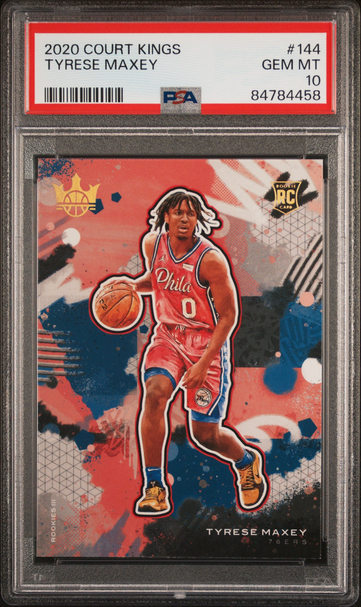 2020 Court Kings - Tyrese Maxey - Level 3 III Rookie Cad - #144 - PSA Graded Card