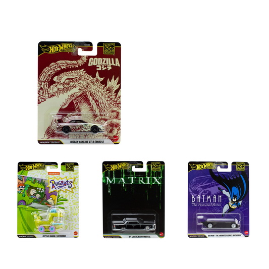 Hot Wheels Premium - Pop Culture 2026 Mix 1 - Complete Set of 5 including Stranger Things BMW & Godzilla Skyline