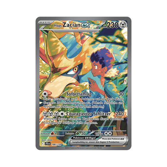 2025 Pokemon JTG-EN - Hop's Zacian ex #186 - Journey Together Special Illustration Rare - Ungraded Card