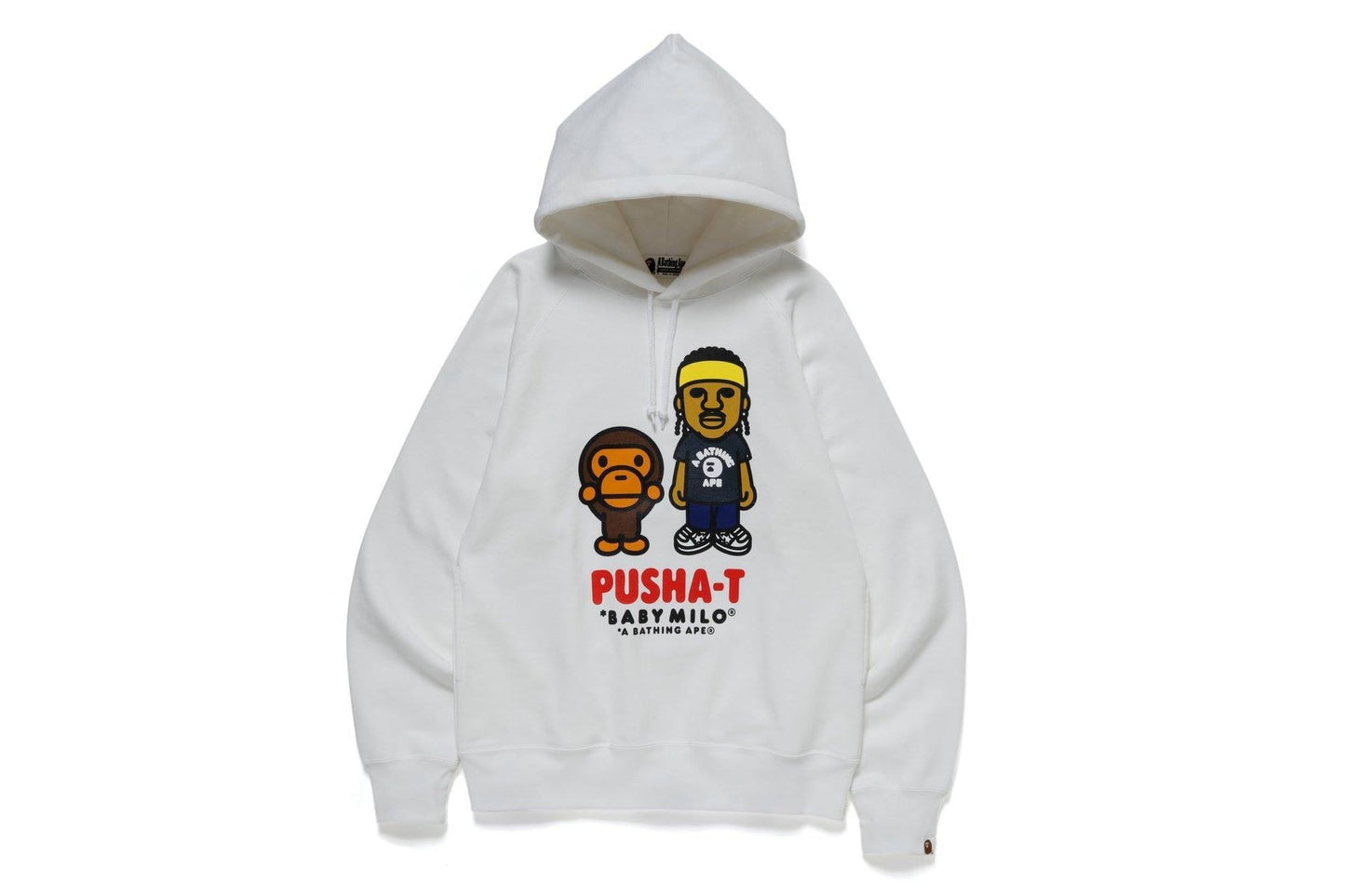 BAPE X Pusha T Baby Milo Pullover Hoodie White