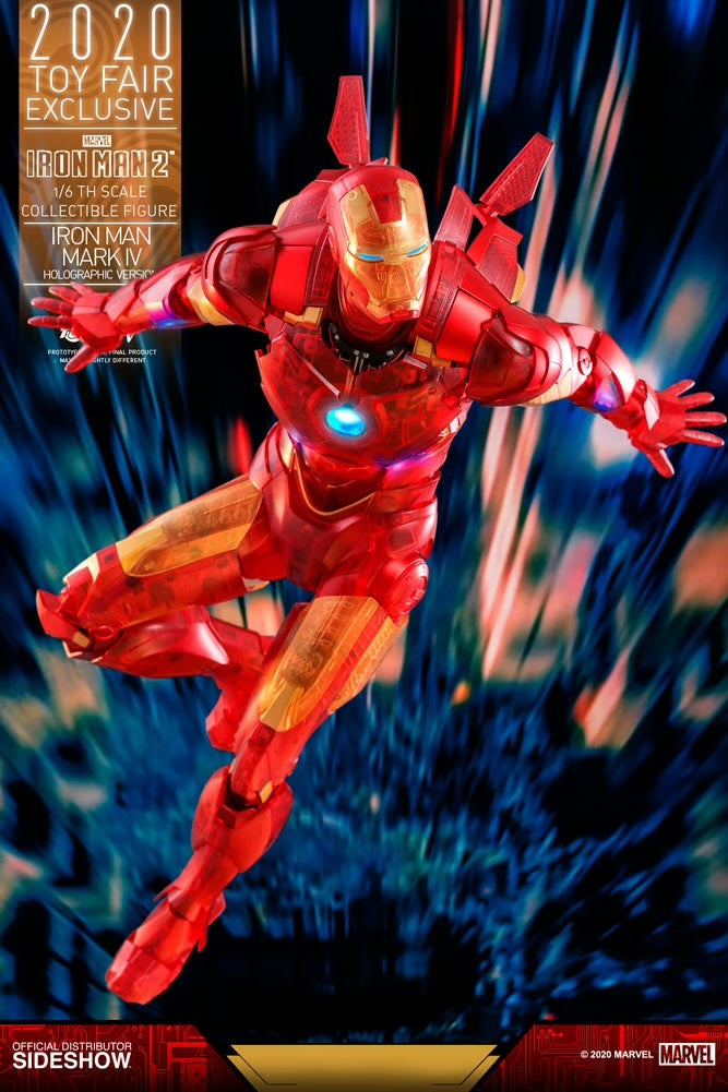 Iron Man Mark IV (Holographic Version) - Hot Toys MMS568- 2020 Toy Fair Exclusive 1/6th Scale Figure