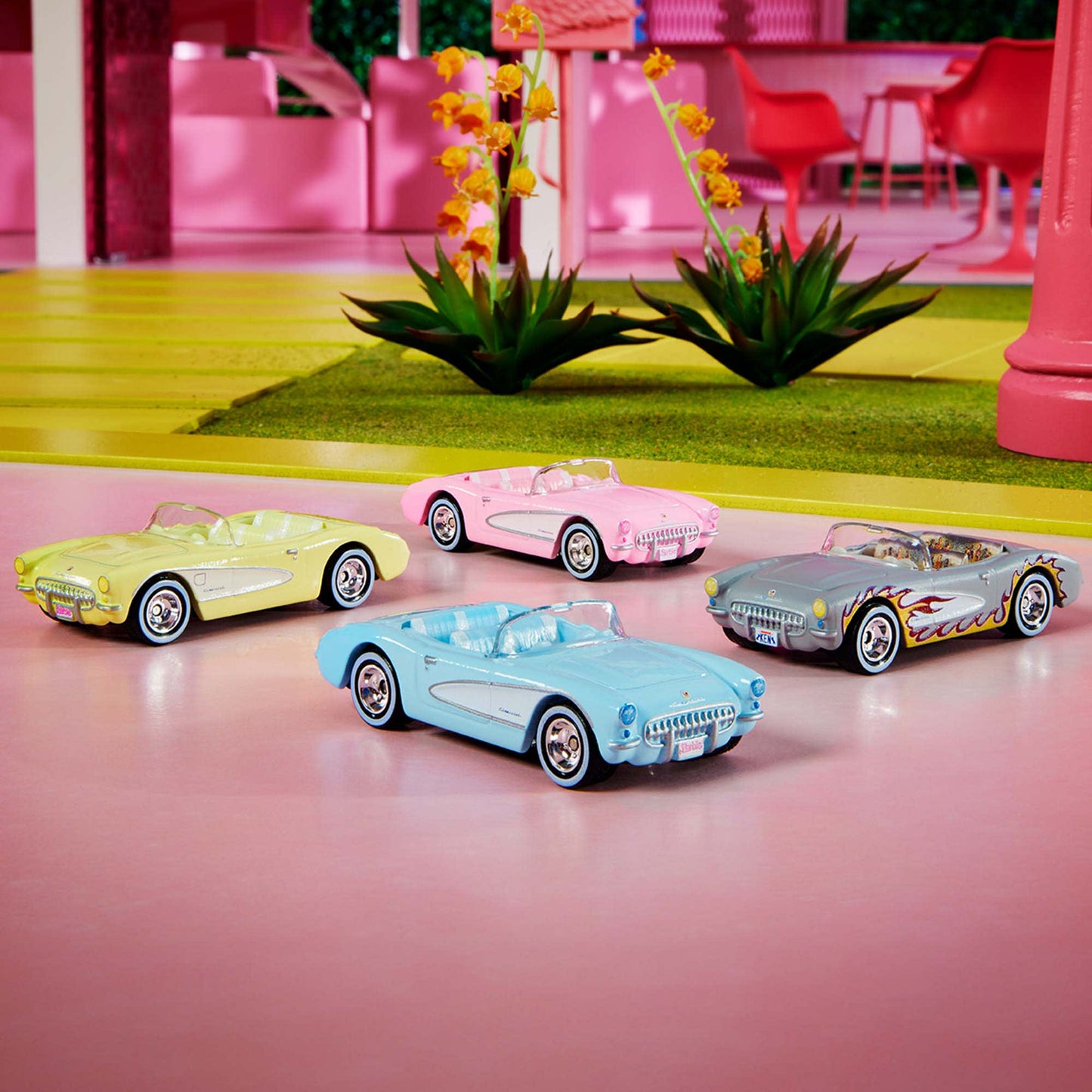 Hot Wheels Collectors - Barbie The Movie Hot Wheels Corvette 4-Pack