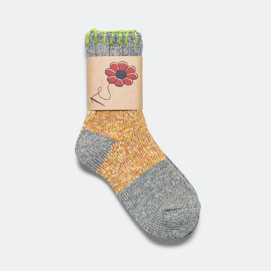 Kapital - 56 Yarns Grandrelle GOGH HOBO-Stitch Socks - Yellow - Made in Japan