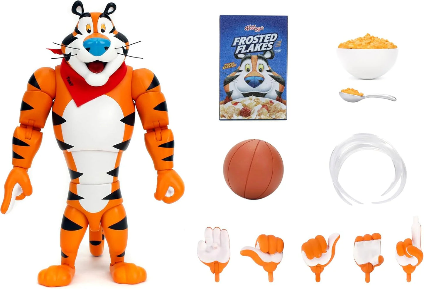 Kellog's Frosted Flakes 6" Tony The Tiger with Cereal Box Packaging - 1:12 Action Figure - Jada Toys