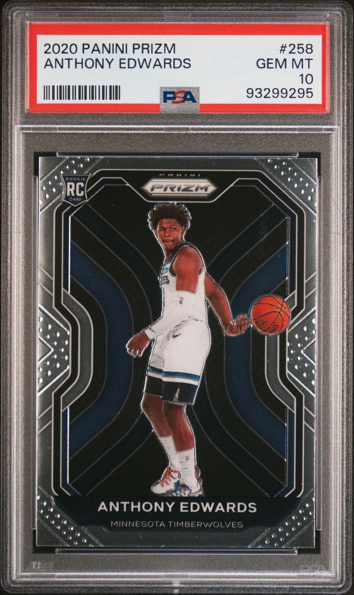 2020 Prizm - Anthony Edwards - Rookie Card - #258 - PSA Graded Card