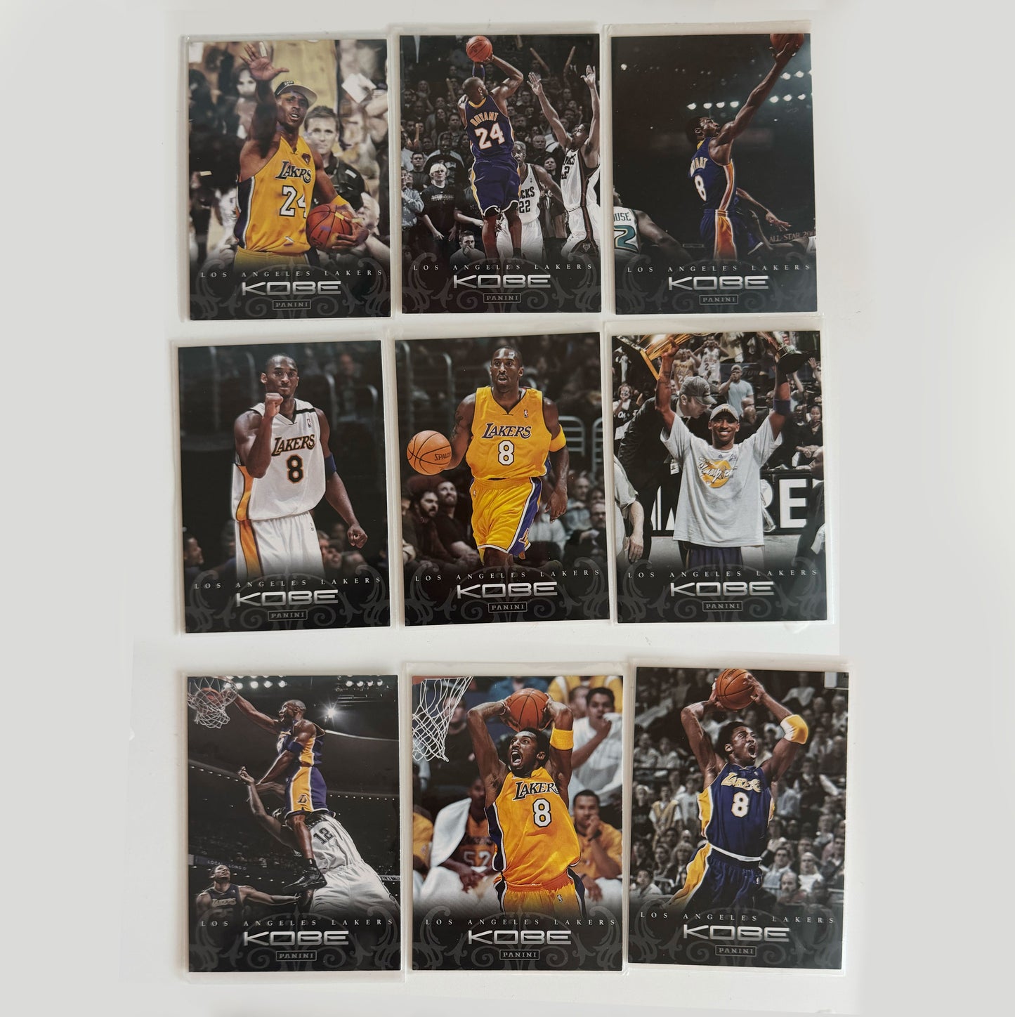 2012-13 Panini Kobe Anthology Set of 9 Cards - Kobe Bryant - Raw Ungraded Cards