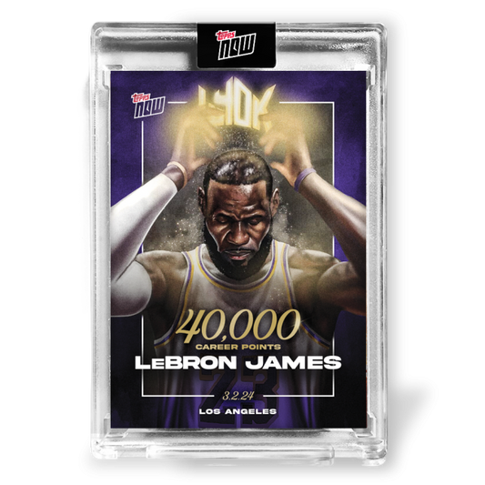 LeBron James 2023-24 TOPPS NOW Encased 40,000 Career Points Basketball Card