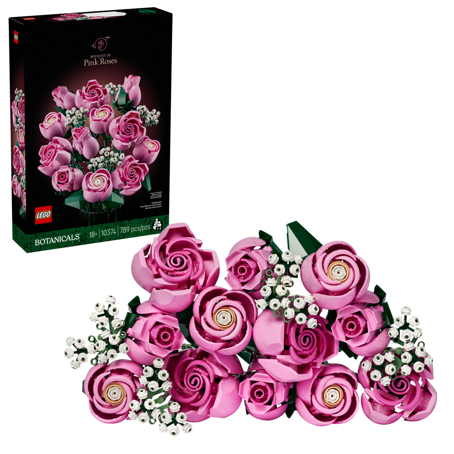 LEGO Bouquet of Pink Roses 10374 - The Botanical Collection (789 Pieces)
