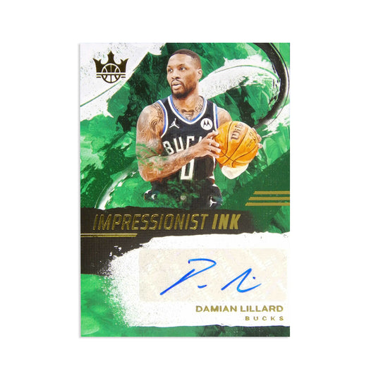 2024-25 Panini Court Kings - Damian Lillard Impressionist Ink Autographs - Limited to /49 - Ungraded Raw Card