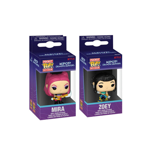 KPop Demon Hunters Funko POP! Keychain 2-Pack - Mira & Rumi