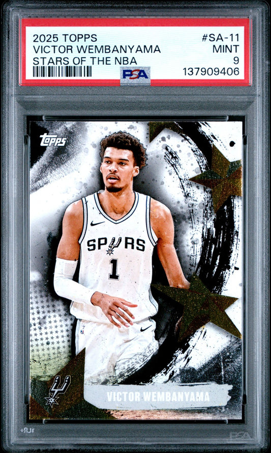 2025 Topps Stars of The NBA SA-11 Victor Wembanyama - PSA Graded Card