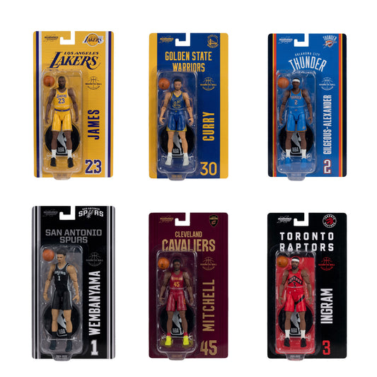 McFarlane NBA SportsPicks Wave 1 - Complete Set of 6 w/ LeBron, Curry, & more! - 6-Inch Action Figures