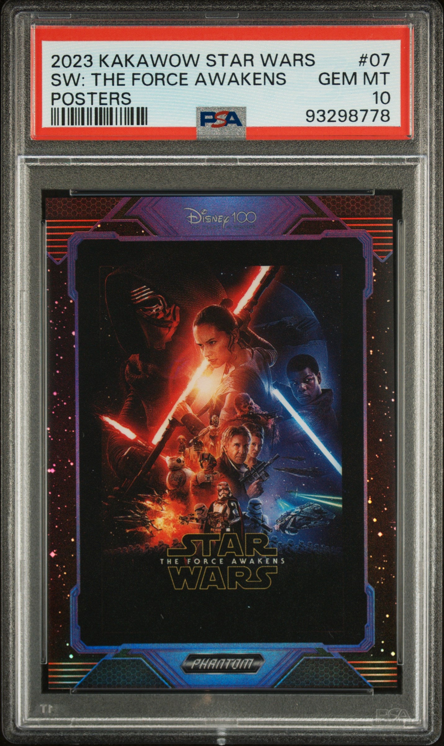 2023 Kakawow Phantom Disney1 00 Star Wars Posters 07 Star Wars: The Force Awakens - PSA 10 - Numbered to /125