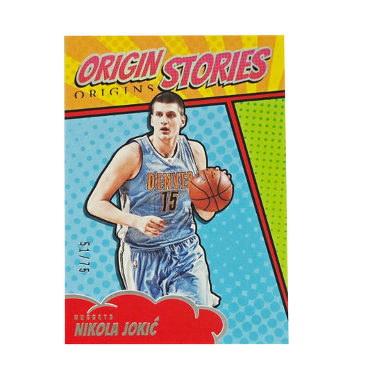 2024-25 Panini Origins - Nikola Jokic - ORIGIN STORIES Red - Limited to /75 - #24 - Ungraded Card