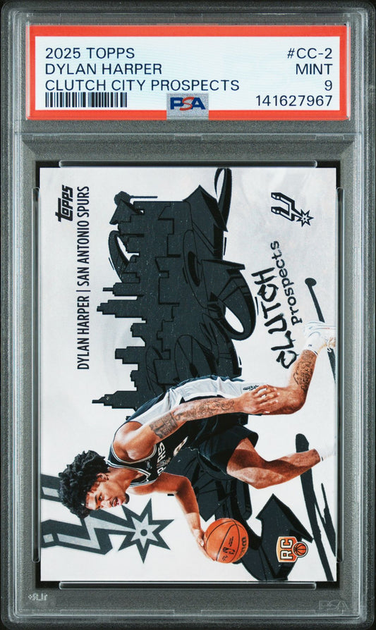 2025 Topps Clutch City Prospects - #CC-2 Dylan Harper - PSA Graded Card