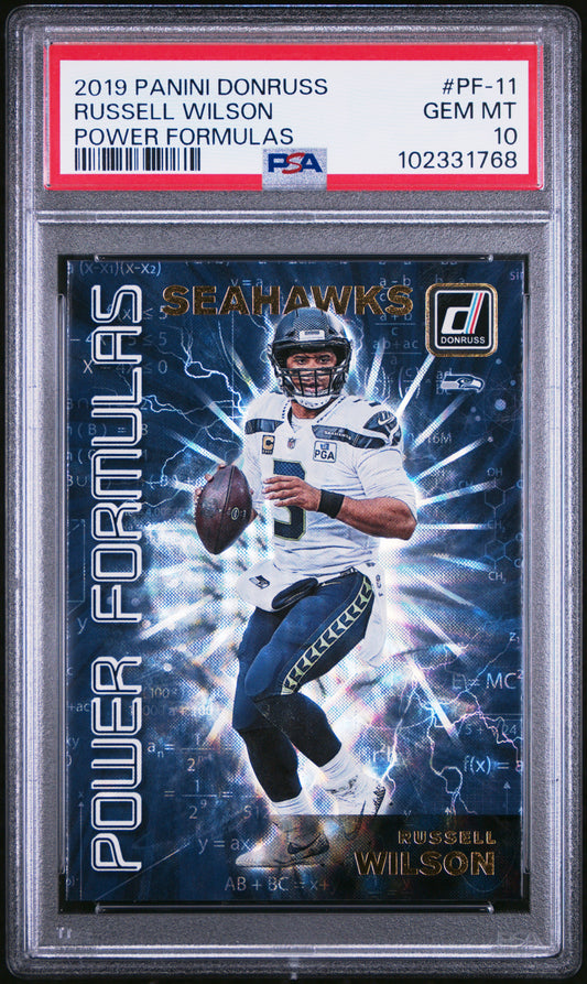2019 Donruss Power Formulas -  #PF-11 Russell Wilson - PSA Graded Card