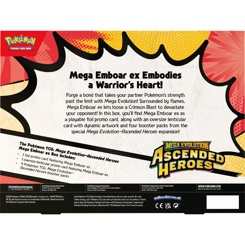 Pokemon Ascended Heroes ex Box (Mega Emboar) - MAX 1