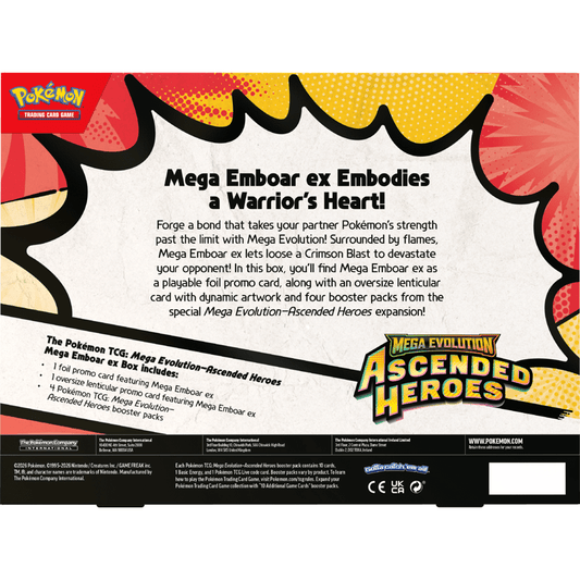 Pokemon Ascended Heroes ex Box (Mega Emboar) - MAX 1