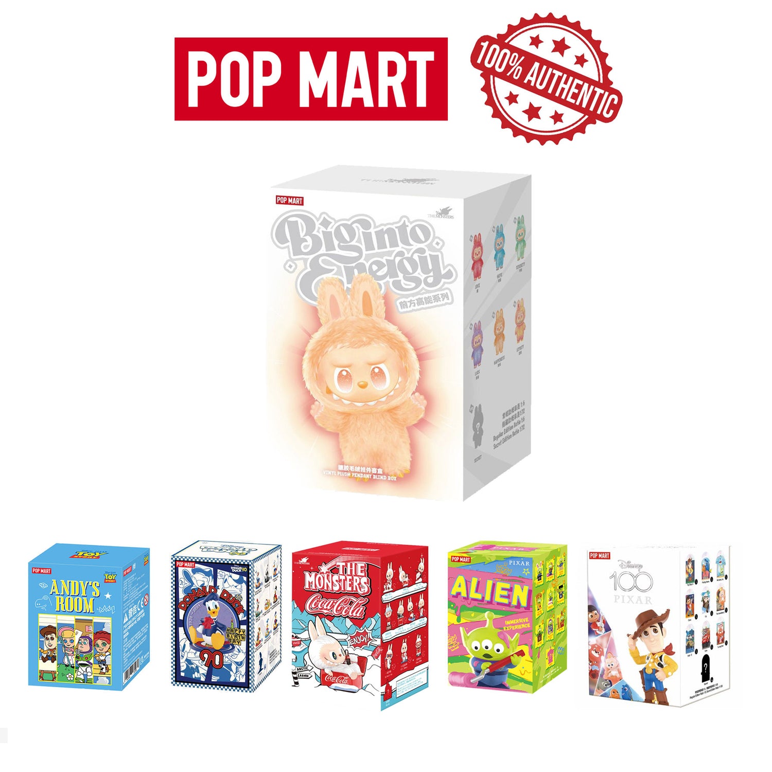 labubu booster box Pop Mart x Labubu "Big Into Energy Series" BLIND BOX Holiday Gift Bund – SoleSavy